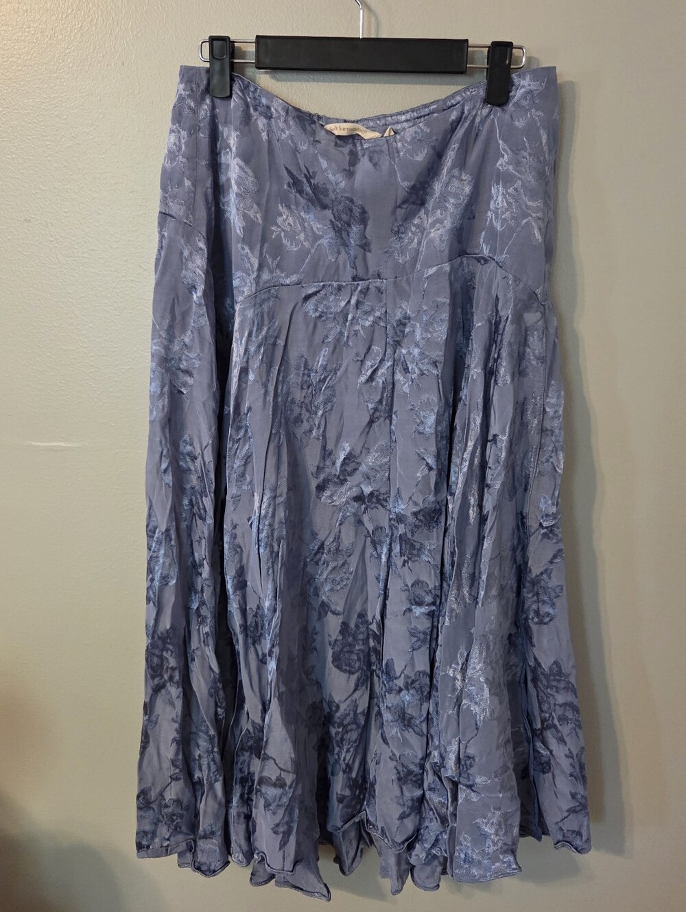 Soft Surroundings Women's Blue Claramay Boho Fairy Embroidered Midi Skirt. Sz M - Picture 2 of 8